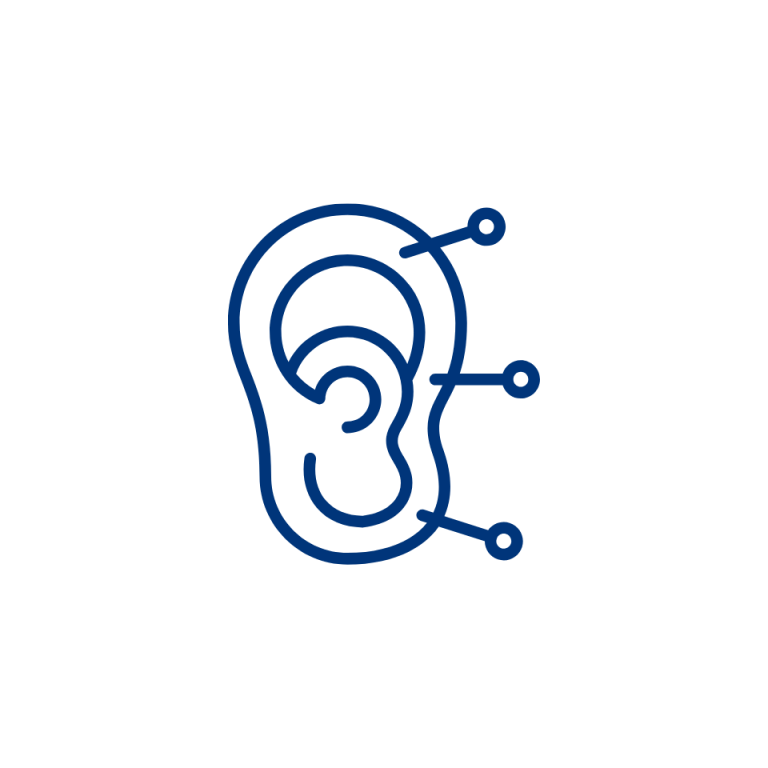 ohr-akupunktur Icon eines Ohrs zur Visualisierung der Akupunktur (Ohrakupunktur).